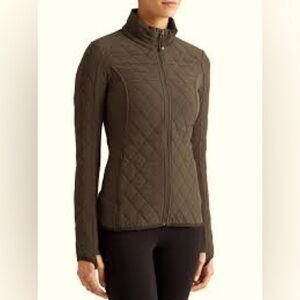 Athleta Gap women’s x-smal xs olive green Upside quilted athletic jacket